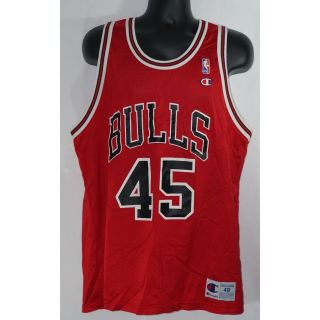 Champion Michael Jordan 45 Jersey Nba Chicago Bulls Size 48 Vintage