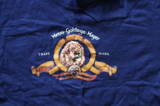 Vintage MGM Metro Goldwyn Mayer Movie Film Crew Shirt L Collegiate Pacific Blue 2