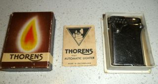 Vintage " Thorens " Cigarette Lighter & Instructions