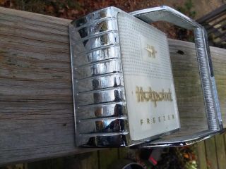 Vintage Refrigerator Door Hotpoint Handle freezer handle badge chrome antique 4