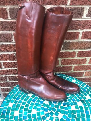 Vintage 1948 Texas A&m Cadet Corp Boots Aggies 1940s Rare Military Style