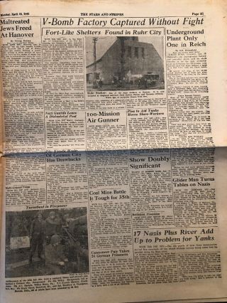 Stars And Stripes 1945 One Elbe Bridgehead Lost FDR’s Body At Capital WWII News 5