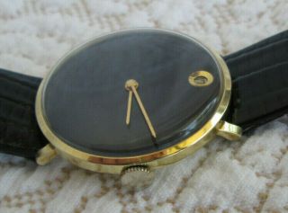 Vintage 14k Gold Movado Museum Dial Mechanical Wind W/ Date