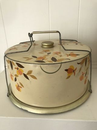 Vintage Jewel Tea Autumn Leaf Cake Carrier - Late 1930s - - Rare