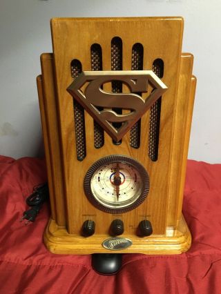 Superman Collectors Edition Nostalgic Radio Vintage 1998 Handcrafted Wood Rare