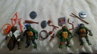 Teenage Mutant Ninja Turtles Vintage Movie Star Splinter,  Leo,  Mike&don 1992