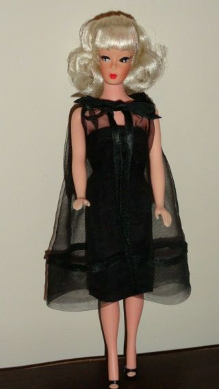 Vintage Barbie Doll Black Magic Dress And Over Cape 1609 Plus Ot Heels No Doll