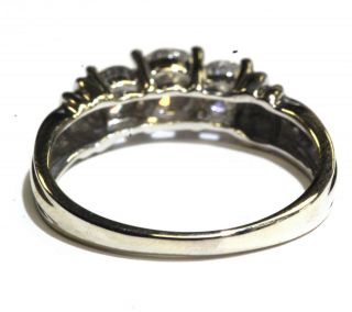 14k white gold.  97ct diamond 3 - stone engagement ring wedding band 3.  3g vintage 6