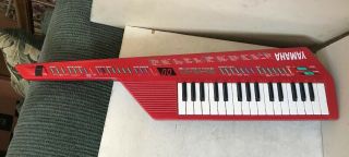 Vintage 1987 Yamaha Shs - 10r Red Keytar Fm Digital Keyboard
