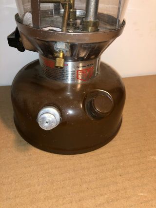 Vintage Coleman 275 Lantern Brown Frosted Pyrex Globe 2