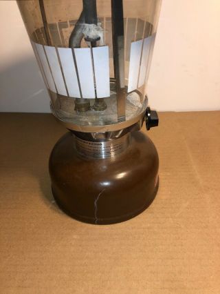 Vintage Coleman 275 Lantern Brown Frosted Pyrex Globe 4