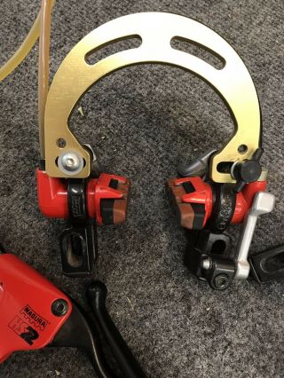 Magura HS22 Evolution Hydraulic Brakes Retro Vintage Red With Gold 4