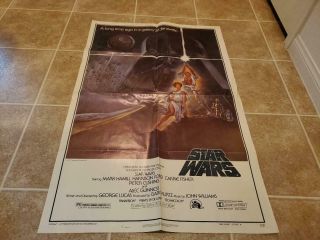 VINTAGE 1977 STAR WARS ONE SHEET STYLE A MOVIE POSTER 77/121 2