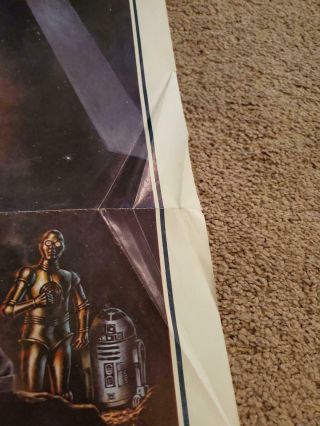 VINTAGE 1977 STAR WARS ONE SHEET STYLE A MOVIE POSTER 77/121 9