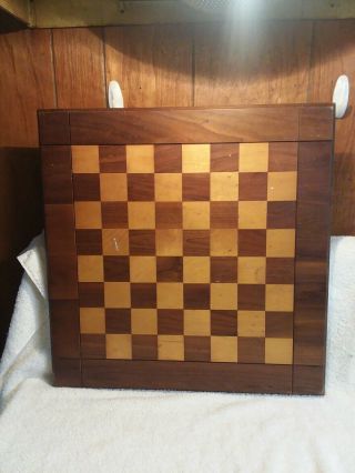 Drueke Chess Board No 63 2 - 1/4 " Squares Walnut And Maple Chessboard Vintage.