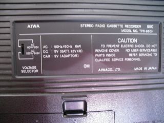 Vintage Aiwa TPR 950 boombox ghettoblaster radio cassette tape Japan made Read 10