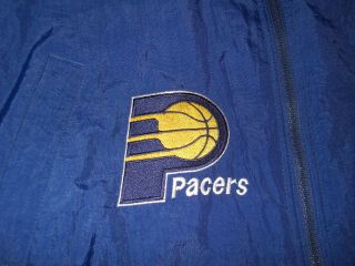 90s vtg INDIANA PACERS Winter Coat STARTER JACKET Hooded Parka Size Mens LARGE 4