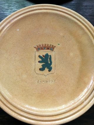 Vintage French Ceramic Plates 8 Cerenne Vallauris Town Crests Provence Dauphine, 2
