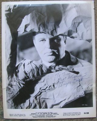 Thayer David " Journey To The Center Of The Earth " Vintage Autograph Photo