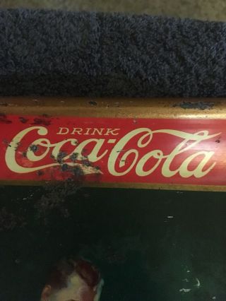 Vintage Antique 1926 Coca Cola Soda Golfers Metal Tin Tray Authentic 2