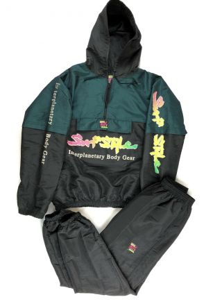 Vintage 90’s Surf Style Winbreaker Set Tracksuit Size Jacket Xl Bottoms M