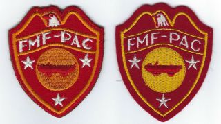 Usmc Ww2 Fmf - Pac Fleet Marine Force Pacific Dukw Co.  2 Variants Felt & Embroider