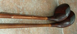2 Antique Vintage Hillerich & Bradsby Grand Slam Hickory Wood Shaft Driver Spoon 6