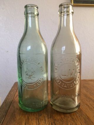Two Vintage Soda Bottles From Los Gatos Soda In Los Gatos,  California