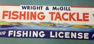 Big 1950s Wright And McGill Eagle Claw Hooks Store Display Fishing License 5
