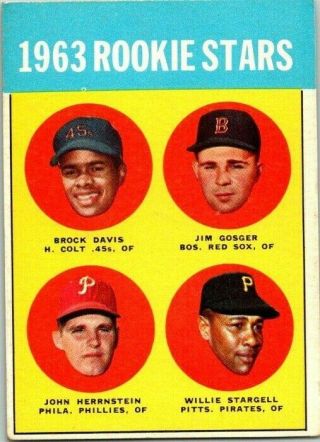 1963 Topps Willie Stargell Rookie Card 553 Ex Vintage Baseball Card