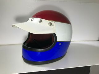 1978 Shoei Hondaline Hawk Red White And Blue Vintage Medium Size Helmet Exc