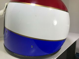 1978 SHOEI HONDALINE HAWK RED WHITE AND BLUE VINTAGE MEDIUM SIZE HELMET EXC 6