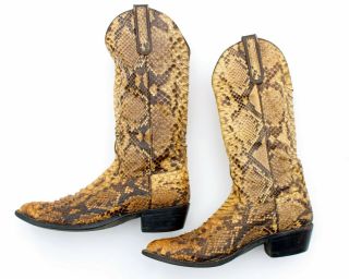 Anderson Bean Python Cowboy Boots Size 9.  5 Men 