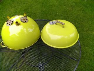 Rare Vintage Weber Kettle Grill Lime Green Barbecue Good Shape 2