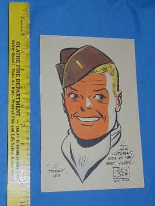 1945 Milton Caniff Comic Art Lt Terry Lee - Vintage Wwii Era