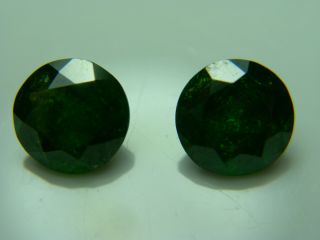 2 very rare Demantoid Garnets gem GREEN diamond cut Kerman Persia Persian 3