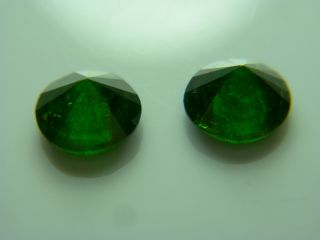 2 very rare Demantoid Garnets gem GREEN diamond cut Kerman Persia Persian 4