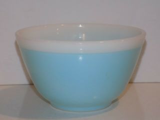 Vintage Pyrex 401 Small Americana Blue W/ White Trim Nesting Bowl,  Hard To Find
