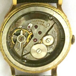 Vintage Men ' s 18K Gold Glycine Bienne - Geneve Wrist Watch 2