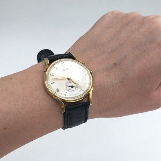 Vintage Men ' s 18K Gold Glycine Bienne - Geneve Wrist Watch 5