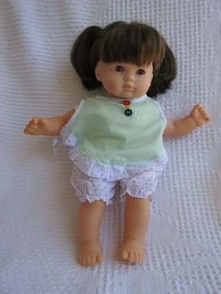 Vintage Gotz Puppe Baby Doll Bitty Face Brown Hair/eyes