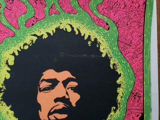 Jimi Hendrix BlacK light Poster Joe Roberts Jr psychedelic Music 60s 7