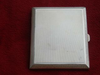 Solid Silver Art Deco Cigarette Case Hallmarked Birmingham 1930 E J Trevitt