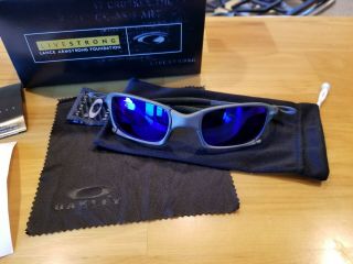Oakley X Metal Squared Blue Ice Iridium With Case,  Bag And Accessories.  Rare