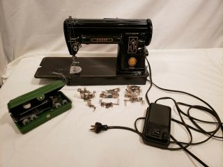 Vintage Black Singer 301a Sewing Machine Na 32362,  & Buttonholer
