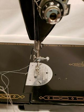 Vintage Black Singer 301A Sewing Machine NA 32362,  & Buttonholer 3