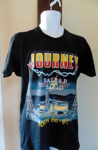 Vintage 86 87 Journey Concert T Shirt Perry Raised On Radio Nos Large