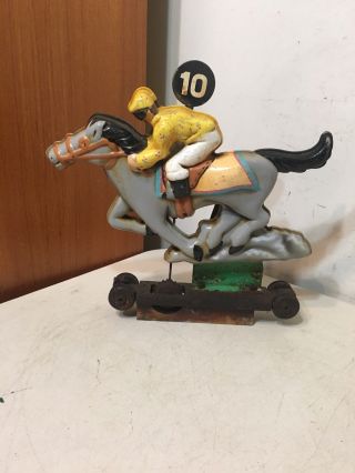 Vintage Carnival Horse Racing Game Part Horse & Jockey 10 Steeplechase