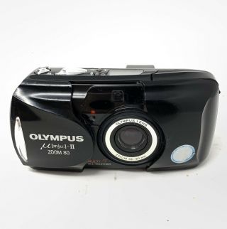 Vintage Olympus Mju Ii Zoom 80 35mm Point & Shoot Film Camera