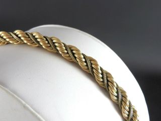 Antique Art Deco Fancy Rope Chain 12k Gold Filled Vintage Bracelet Heavy 33g 7.  5